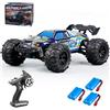 X-Verse 1:16 Auto telecomandata, 50 km/H, spazzola di carbone motore RC ad alta velocità Offroad Drift Auto da corsa, 2,4 GHz, 4 WD All Terrain Offroad Auto da corsa (3 batterie, blu)