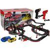 BSD Pista gigante, lunghezza 14 metri (1420 cm), scala 1:43, funzione di cambio velocità, 2 auto, 2 telecomandi, 2 loop da 360, contagiri, funzionamento a rete