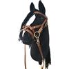 HORSE & toys Hobby Horse - Cavallo hobby, formato A3 (cavallo su un bastone) (nero)
