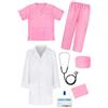 BweStilm Dottore Costume, Dottore Costume Bambini 7PC Carnevale Costume Medico Camice E Accessori Medico Infermiera Costumi Costumi Costumi di Carnevale Per Ragazzi Ragazzi Ragazze 5