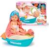 Nenuco Bagnetto Con le Bolle, Bambola 35 cm con Corpo Rigido e Capelli Magici, con Accessorio 2 in 1: Vasca e Fasciatoio, Beve e fa la Pipì, +3 anni, Famosa (NFNA0000)