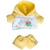 niannyyhouse Vestiti per bambole di peluche da 20 cm con volpe e panda, pantaloni con cappuccio da 20,3 cm, accessori per bambole (giallo)
