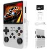 AIUOUS R36S - Console di gioco portatile retrò, mini console per videogiochi HD 21000+, schermo IPS da 3,5 pollici, console portatile per videogiochi arcade, regalo per adulti (bianco)