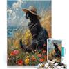 AITEXI Puzzle 1000 pezzi per adolescenti GATTO MONET Giocattolo educativo intellettuale decomprimente è ideale come regalo per tutta la famiglia 75x50cm