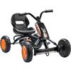 AIYAPLAY Kart a pedali per bambini, karting bambino con ruote antiscivolo, avanzare e indietro, telaio in acciaio, auto a pedali per ragazzi e bambine dai 2 ai 5 anni, nero