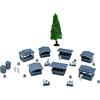 Outland Models Ferrovia Layout Mercatino di Natale e Figure Set 1:220 Scala Z