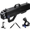 Troqullium Macchina del fumo, pistola for nebbia portatile da 1500W, macchina for nebbia a cannone con luci a LED, altezza di spruzzo 6-8m e distanza di spruzzo 8-10m for feste in discoteca,effetti DJ,(Black)
