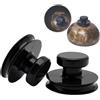 Jvjggag Stabilizzatore per campana tibetana, manico a ventosa, base per meditazione in silicone, antiscivolo, anti vibrazioni, uso per lezioni di musica yoga, 8 x 8 x 5 cm, nero, 110 g per pezzo