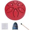 Tewzafiya Steel Tongue Drum Steel Pan Toni Strumento a percussione da 3 pollici, linguette in acciaio, 6 toni, strumento per la lingua con bacchette per mano, per meditazione, yoga, guarigione del suono