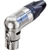 MONACOR Neutrik NC3FRX Connettore cavo XLR, Angolo retto, Femmina 3 poli, Nero/Argento