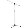 K&M Konig & Meyer 21060.500.02 - Supporto per microfono con braccio a braccio, facile regolazione dell'altezza della frizione, design a gambe pieghevoli, base in zinco pressofuso, grado professionale per tutti i musicisti, prodotto in tedesco, cromato