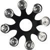 SPORTARC Tamburello per Hi Hat per piatti, robusto accessorio per tamburello con facile montaggio ed effetti sonaglio (nero)