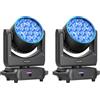 U`King 2 Pezzi 19 LED 285W Wash Teste Mobili, RGBW 4 in 1 Professionale Zoom Luce con Striscia di Luce per Palco Festa Matrimonio Bar KTV Concerto