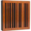 Bluetone Acoustics Slat AbFuser - pannelli fonoassorbenti - pannello acustico ibrido professionale (50x50x11cm, Teak)
