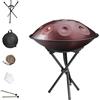Generic Handpan Drum 432Hz O 440Hz | Strumento A Percussione da 55cm | Steel Tongue Drum | Handpan in Acciaio per Meditazione, Yoga, Terapia Sonora | Strumento Musicale Professionale(Brown,432HZ/9Note)