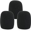 LEFXMOPHY SM57 Parabrezza di ricambio in schiuma per microfono vocale Shure SM57, filtro pop per microfono vocale, copertura nera con cancellazione del rumore, confezione da 3