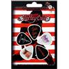 Motley Crue Plettro Rosso e Bianco - Pacco da 5