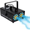 Dekltus Macchina per il fumo a doppio ugello 1200 W, con telecomando e 18 LED RGB per effetto palcoscenico, per Halloween, spettacoli dal vivo, feste, matrimoni, concerti, Natale