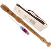 Qxdgoal Flauti Dolci Flauto Dolce Contralto Tedesco Staccabile in Acero, Flauto F A 8 Fori per Adulti, con Custodia e Bastoncino di Pulizia (Color : Natural, Size : German F)