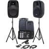 Gemini ES-210MXBLU - Sistema PA portatile Bluetooth con mixer alimentato staccabile