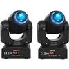 Yespick 50W LED Beam Teste Mobili Luci Palcoscenico, RGBW 8 Gobos 8 Colori Effetto Stroboscopico DMX512 Luci Discoteca Attrezzatura Professionale per DJ Prestazioni Serata KTV (2PCS)