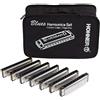 HOHNER BLUES BLAND PACK 7 ARMONICHE DIATONICHE A C D E F G e Bb CON CUSTODIA