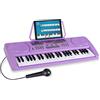 McGrey BK-4910VT Tastiera Per Principianti 49 Tasti - Con 16 Suoni & 10 Ritmi - 8 Suoni Percussione & 6 Brani Demo - Microfono & Leggio - Viola