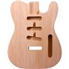 YoungMonic Corpo per chitarra elettrica fai da te incompiuto, in mogano, corpo vuoto per chitarra elettrica Telecaster Project SSS fori di pickup (mogano)