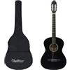 vidaXL Chitarra Classica per Principianti con Custodia Nera 4/4 39