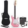 gear4music Chitarra Elettrica 3/4 LA per Bambini con Ampli 10W, Rosa