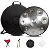 LXHGVKHJ Steel Handpan Drum, 55cm Hand Pan Drum a 432Hz/440Hz con Tripode, Strumento di Percussione Drum da 9/10/ 12 Note per l'Educazione Musicale, l'Intrattenimento, la Meditazione e i Regali Zen (Size : 4