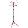 K&M 100/5 Leggio rosso - Leggio per spartiti estensibile 50 - 130 cm - base e appoggio metallico pieghevole