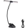 Aumotop Lampada Pieghevole Leggera per Leggio 51 Perline LED Protezione per gli Occhi Ricaricabile Lettura di Libri Chitarra e Pianoforte, Lampada da Scrivania Ufficio a Casa