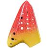 LJERFSW Ocarina A Tre Canne AC Strumento A Fiato Professionale Per Esercitazioni Strumento Ocarina Professionale(Red yellow)