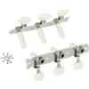 vhbw chiavi meccaniche da accordatura 3R3L per chitarra, chitarra classica, ingressi da 10 mm, argento/avorio - Chiave per tuning