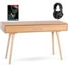 Classic Cantabile DP-730 OK - Pianoforte Digitale set 88 Tasti pesati Tastiera Ponderati Azione del Martello - Tavolo con pianoforte elettrice incorporato - Con pedaliera, cuffie - USB MIDI