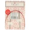 ChiaoGoo TWIST Lace Short Combo Pack Punte da 5 cm e 8 cm Misura 2.25 mm Set Ferri Circolari Intercambiabili in Acciaio Inossidabile con Cavi Rossi per Lavori a Maglia 1 unità