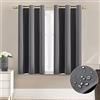 XTMYI Tendine oscuranti per bagno, lunghezza 100 cm, grigio scuro