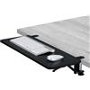 Relaxdays Supporto Tastiera Scrivania, Prolunga Pieghevole sotto PC, 65x24 cm, Estensione Tavolo, Piano Mouse, Nero