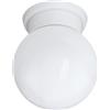 Eglo plafoniera Durelo in vetro bianco bianco 1X28W H: 19.5 Ø 16 centimetri