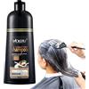 QIANSTAR Shampoo per Capelli in Noce di Cocco, 500 ml, per Grigi, Uomini e Donne, Colori a Lunga Durata, Nero Vegetale Protegge i Danni, Senza Odore