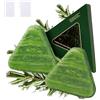 XKrmp Green Triangle Soap Shampoo Bar with Usman Grass - Natural Cypress Leaf Solid Shampoo Bar for Natural Herbal Hair Care, Calming & Strengthens Hair for Women and Men (2PCS)