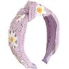 HUFFA Uncinetto for donne che lavano il viso fascia for capelli con decorazioni in stile uncinetto, cerchietto for capelli in stile delicato(Viola)