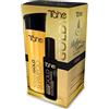 Tahe Shampoo e Balsamo Tahe Gold per Capelli Trattati con Colorazione, 300 ml + Maschera Spray 125 ml, Nutriente