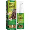 LINGJIONG Mousse arricciacapelli per capelli da 60 ml, leggera e flessibile, sicura e delicata, multiuso per capelli e arricciatura per idratazione, nutriente, per tutti i tipi di capelli