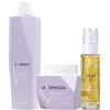 VIAHERMADA Anti-Yellow Shampoo 250ml Mask 250ml Silky Oil 50ml