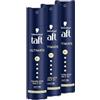 TAFT Schwarzkopf - Vernice per capelli in taffettà Ultimate (3 x 250 ml), grado di tenuta 5+ styling, spray per capelli per tutti i tipi di capelli, massima tenuta e lucentezza cristallina, formula vegana