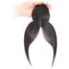 Gcroet Clip in frangia Topper per capelli con riga laterale per veri capelli umani Pezzi di copertura a 360° Frangia a ciuffi Clip in extension per uso quotidiano da donna, colore naturale ..