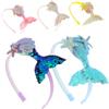 Beaupretty Fascia per Chioma Sirenetta Paillettes 5 Pezzi per Bambina | Conchiglia e Stella di Mare, Plastica, Stoffa e Spugna, Set Versatile per Feste di Compleanno e Occasioni Varie