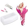 Zouminy CHICIRIS Sterilizzatore per strumenti per unghie, scatola per la sterilizzazione dei vassoi Contenitore per disinfezione Strumenti per manicure per Salon White